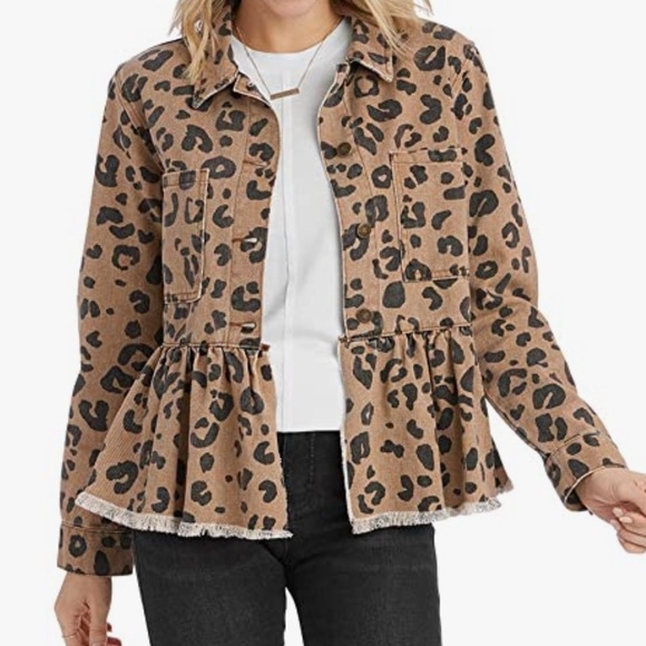 Mud Pie Banks Peplum Denim Jacket 